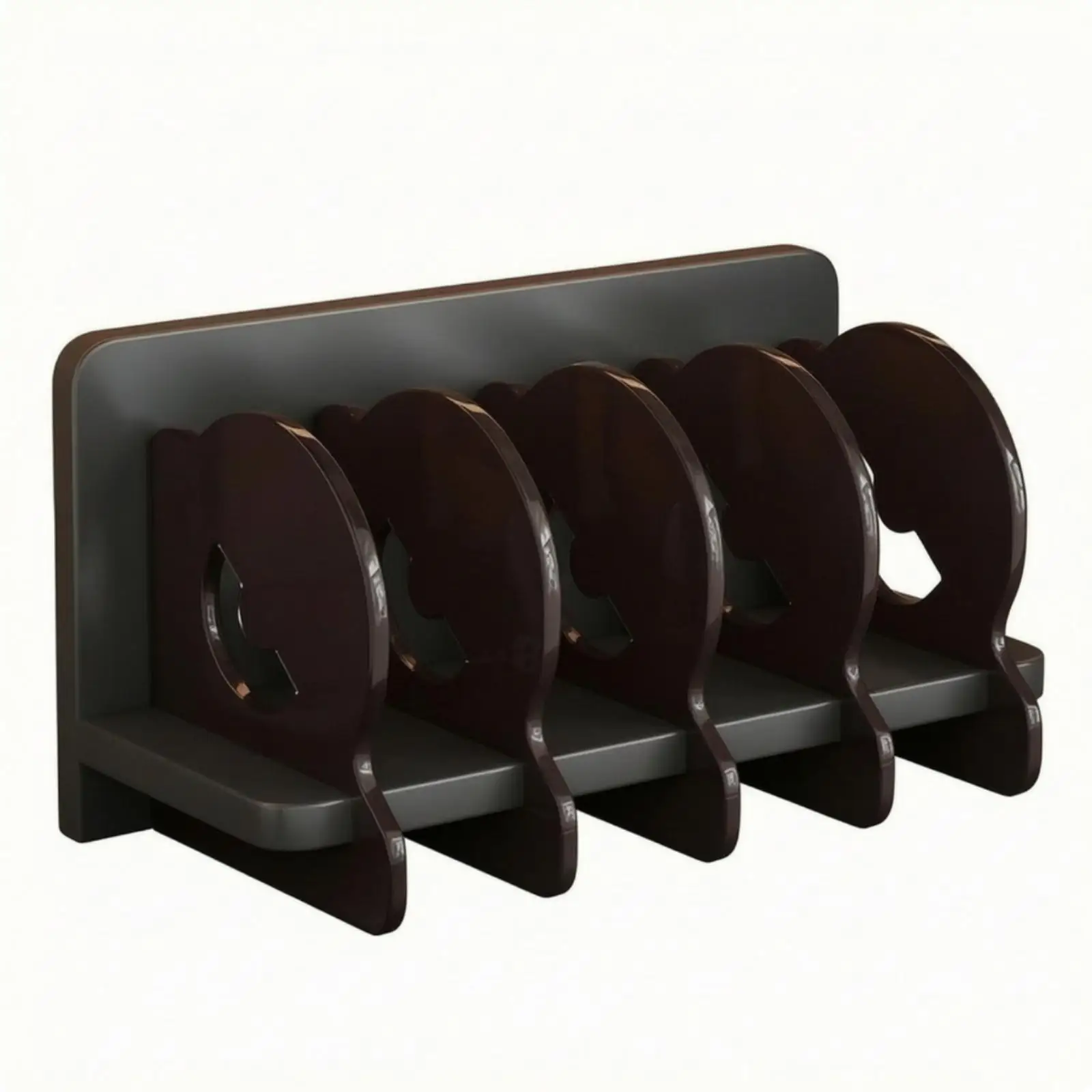 Desktop Record Storage Rack with Raised Backboard Multi Level Vinyl Album Shelf Sturdy Disc Organizer Holder for Tabletop