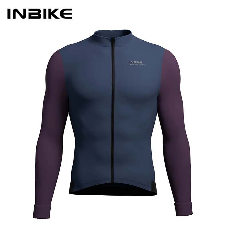 INBIKE Winter Cycling Jackets for Men Thermal Fleece Bike Jersey for Cold Weather Riding Windproof Bicycle MTB Cycling Clothing