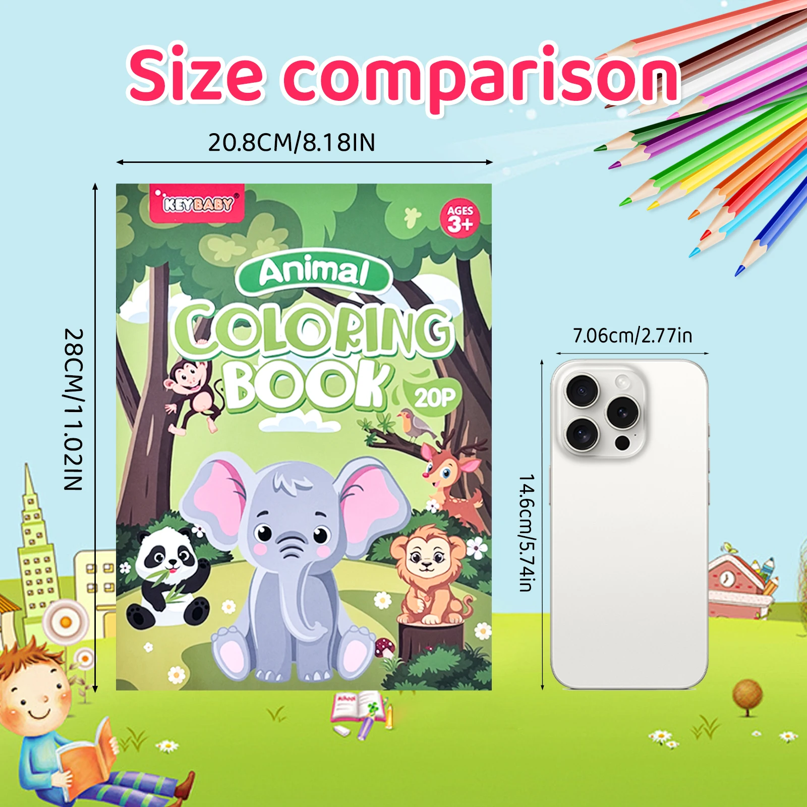 Girl Boy Coloring Books 4 Themes Racing Car Princess Animal Dessert 20 Pages Each Thick No leakage Paper Drawing Activity Book