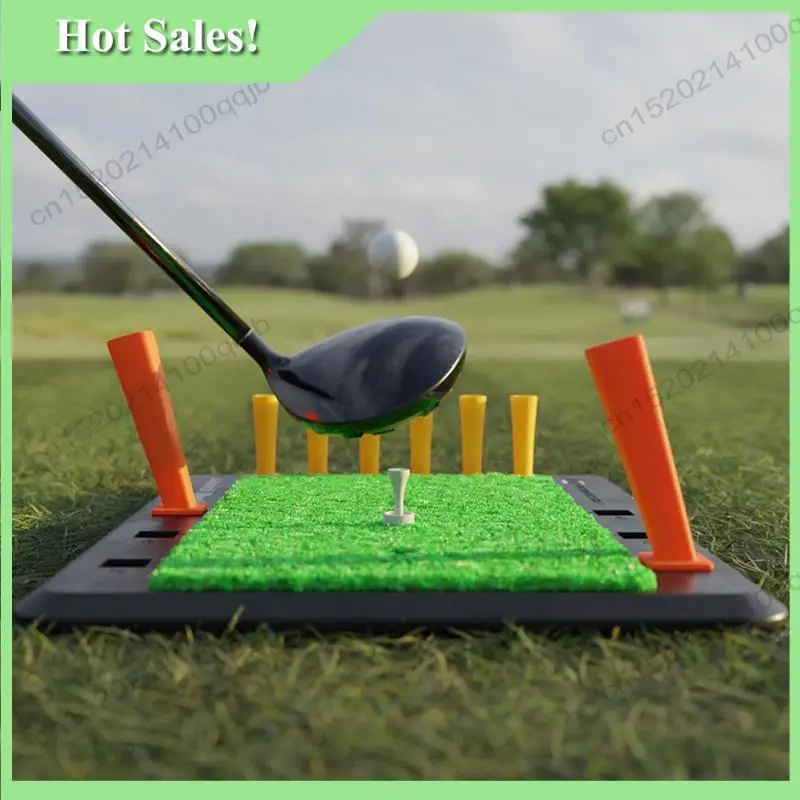-FDDT Golf Hitting Mat Mini Training Practice Rubber Pad Golf Impact Practice Mat For Swing Chipping Putting