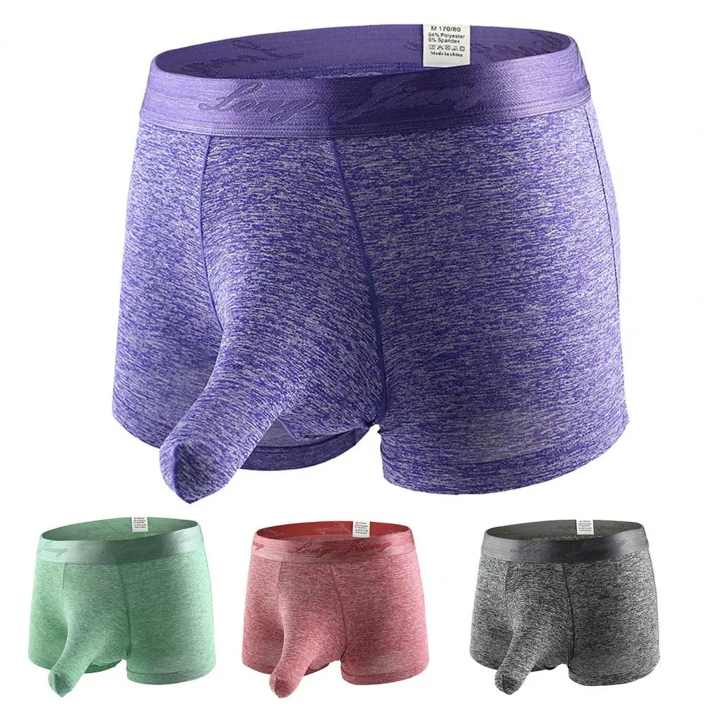 Longjiang Boxer Shorts Popular Men Fashion Underwears Solid Color U Convex Boxer Shorts for Sleeping