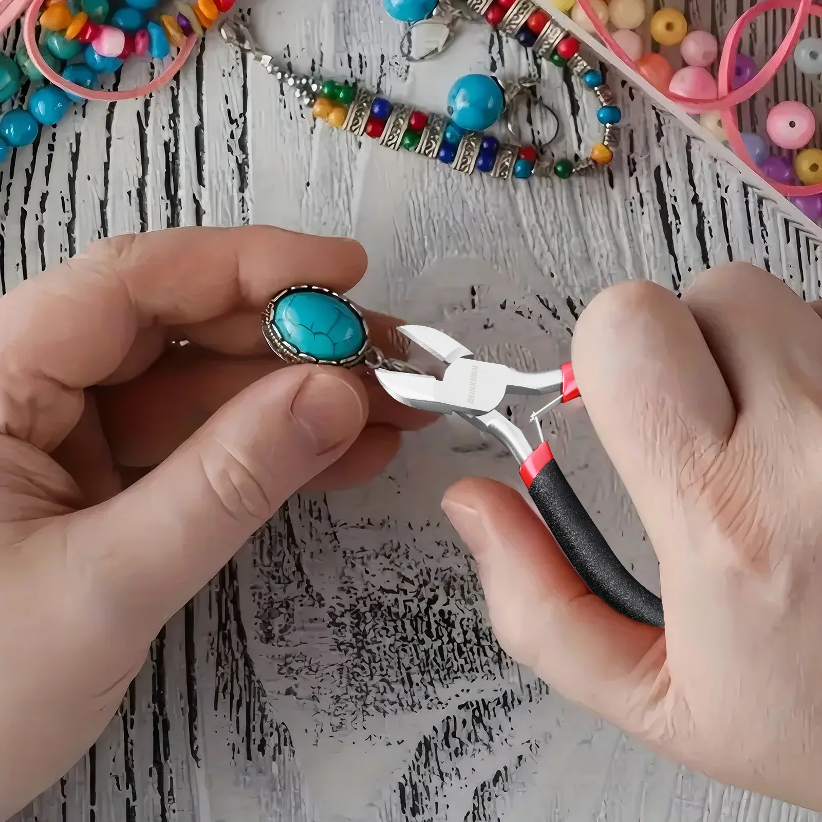 Geinxurn 8 قطع كماشة مختلطة لإصلاح المجوهرات بنفسك، وتغليف الأسلاك، والديكور والحرف اليدوية #6