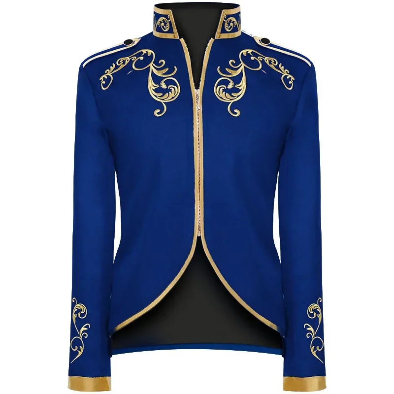 

Medieval Men's Jacket Embroidery Coat Victorian Jackets For Men Vintage Clothing Prince King Halloween Cosplay Costume