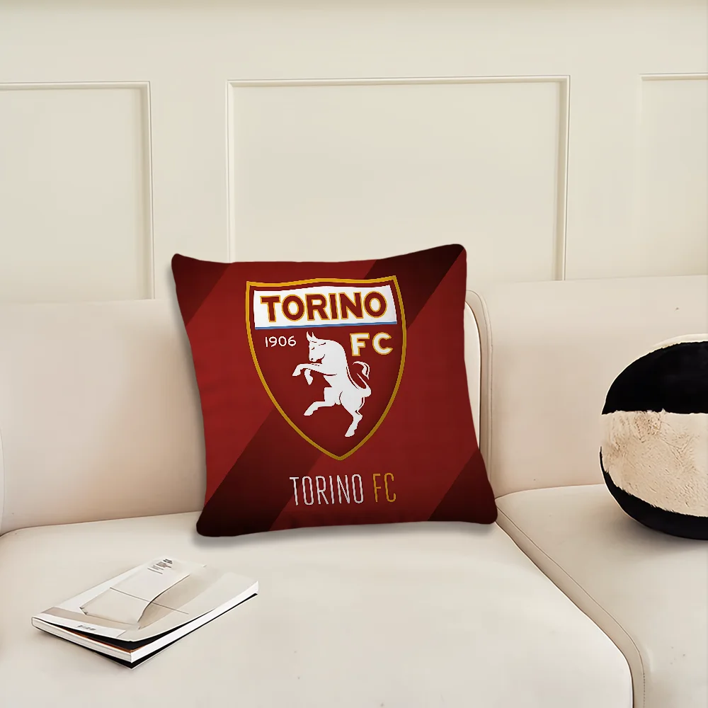 Funda de cojín de fútbol T-Torino FC, cojín para habitación, dormitorio, cabecera, sofá, respaldo de salón, funda de almohada para tiempo de siesta