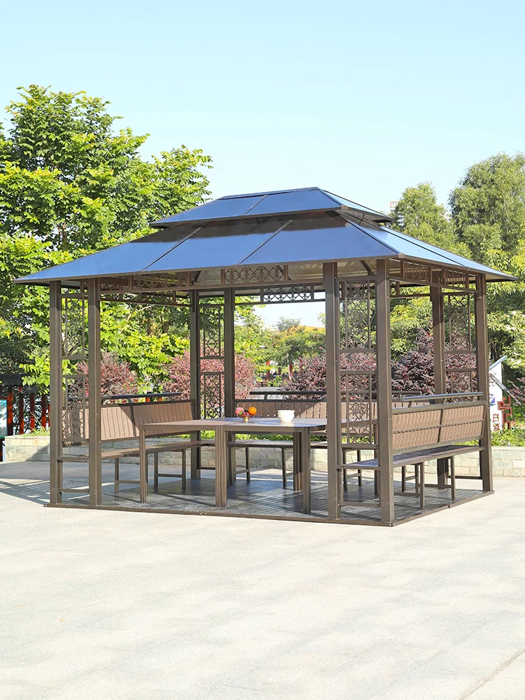 

Outdoor pavilion, courtyard, shed, new Chinese style iron leisure pavilion, farmhouse, and amusement sunshade