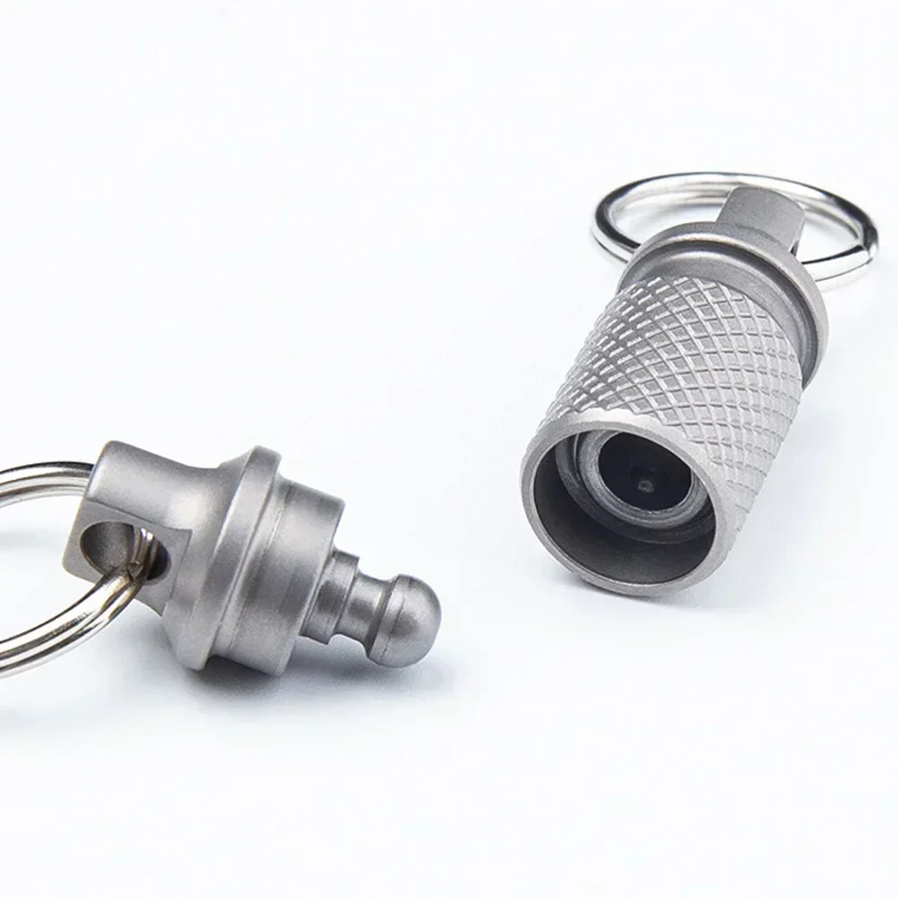 Titanium Alloy Keychain Detachable Car Key Holder° Swivel Quick Release Tool° Rotatable Prevents Tangling