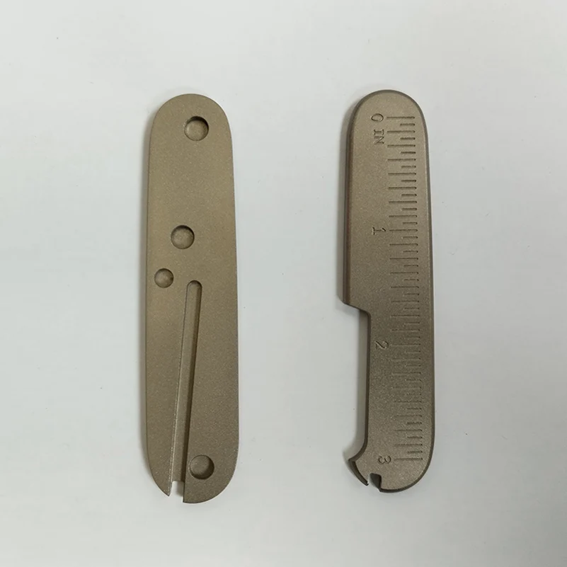 2024 NEW With Ruler Titanium Material Knife Handle Scales For 91MM Victorinox Swiss Army Knives Grip DIY Making Accessories Part