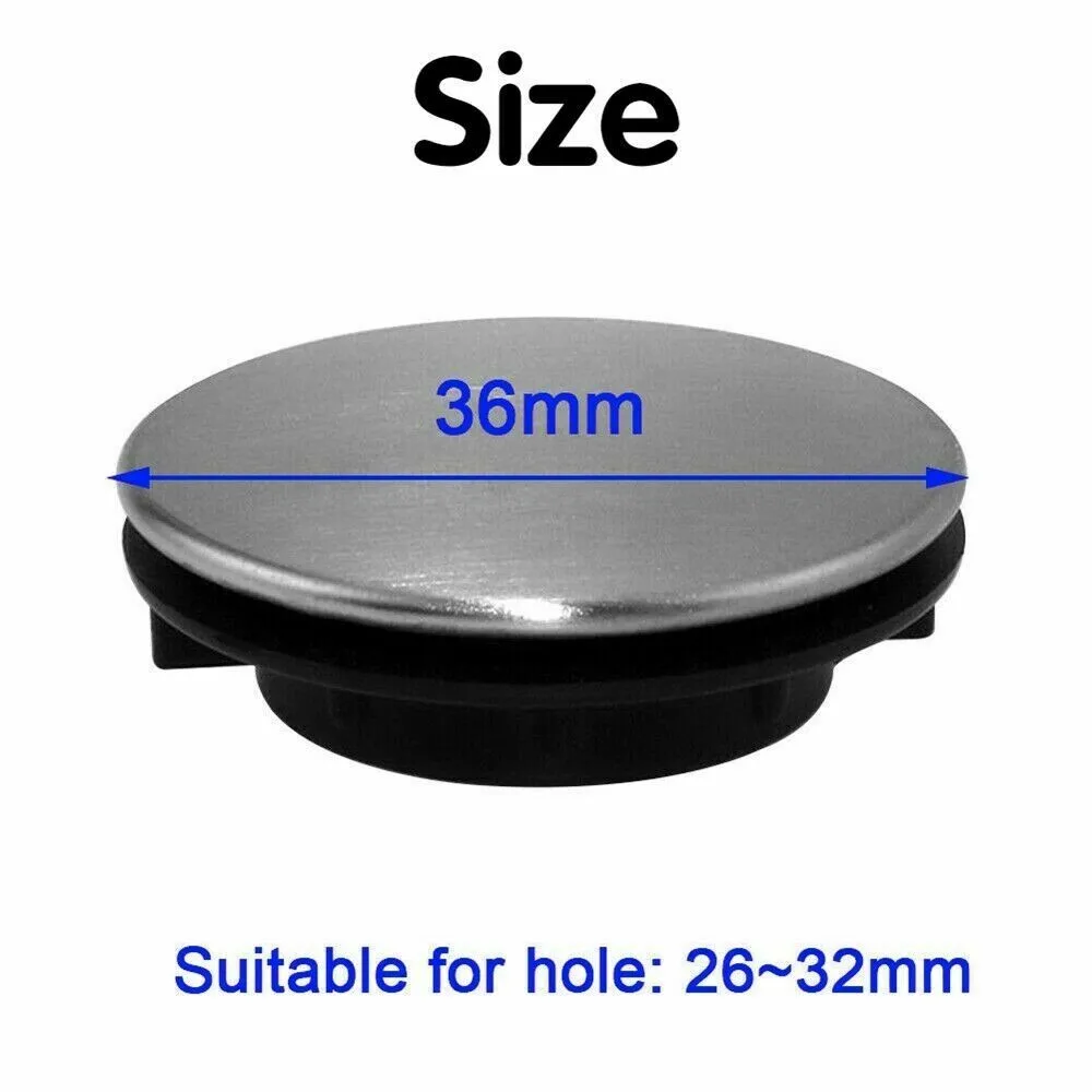 2 Piece Stainless Steel Sink Tap Hole for Sealing Unused Faucet Holes on Kitchen Basins Bathtubs and Washbowls