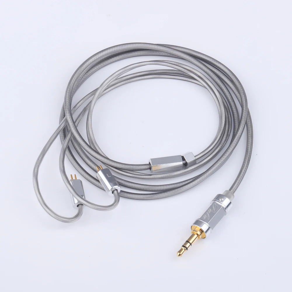 PULA IEM Earphone Connection Cable Silver-Plated Copper OFC Audio Upgrade Cable Type-C 2.5/3.5/4.4 MM Balanced Plug MMCX 2 pin