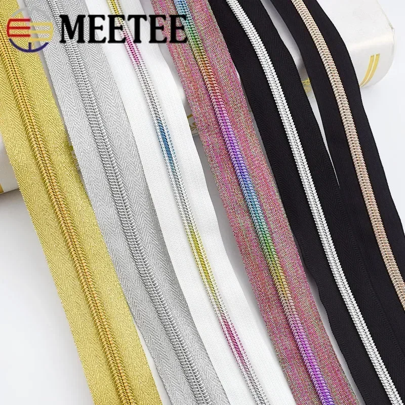 3Meters 5# Plastic Coil Zippers By The Meter Nylon Zipper Tape for Sewing DIY Zip Repair Clothes Coat Bag Garment Accessories