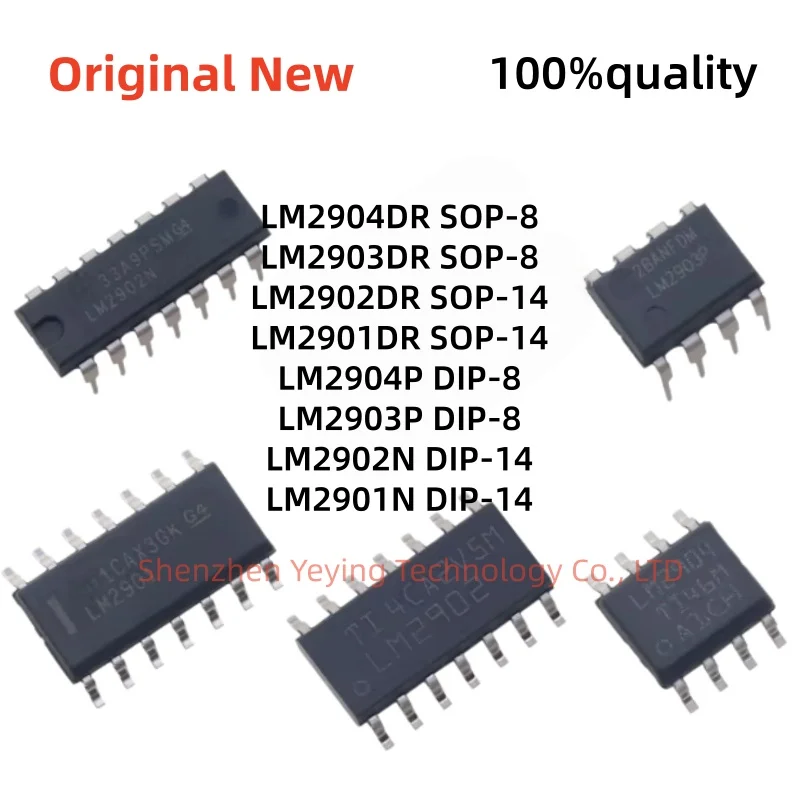 10Pcs/Lot 100% New Lm2904Dr Lm2903Dr Sop-8 Lm2902Dr Lm2901Dr Sop-14 Lm2904P Lm2903P Dip-8 Lm2902N Lm2901N Dip-14