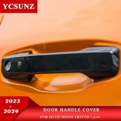 ABS Door Handle Cover For Mitsubishi L200 Triton MV 2023 2024 2025 Handle with Keyhole Double cabin Car Accessories YCSUNZ