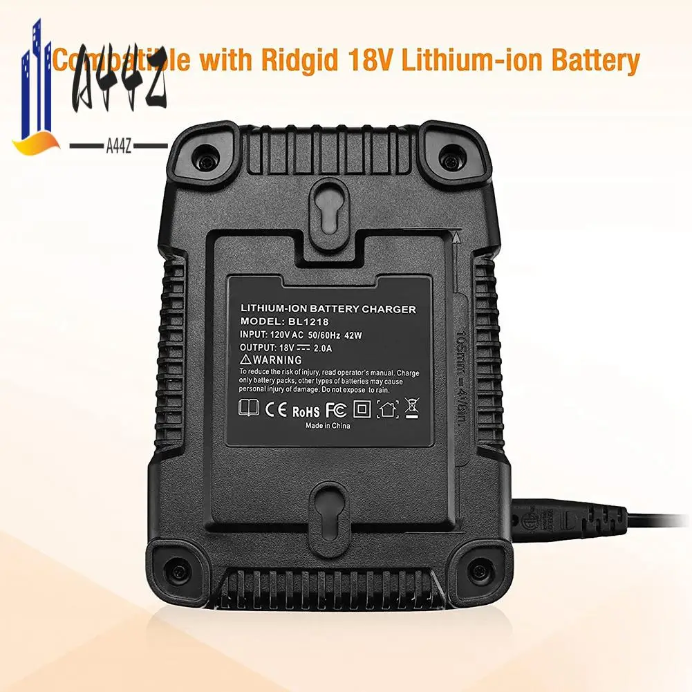 

A44Z-18V R86092 Battery Charger Compatible With Ridgid 18V Charger For AC840087P R840087 R840083, R840085 Battery US Plug