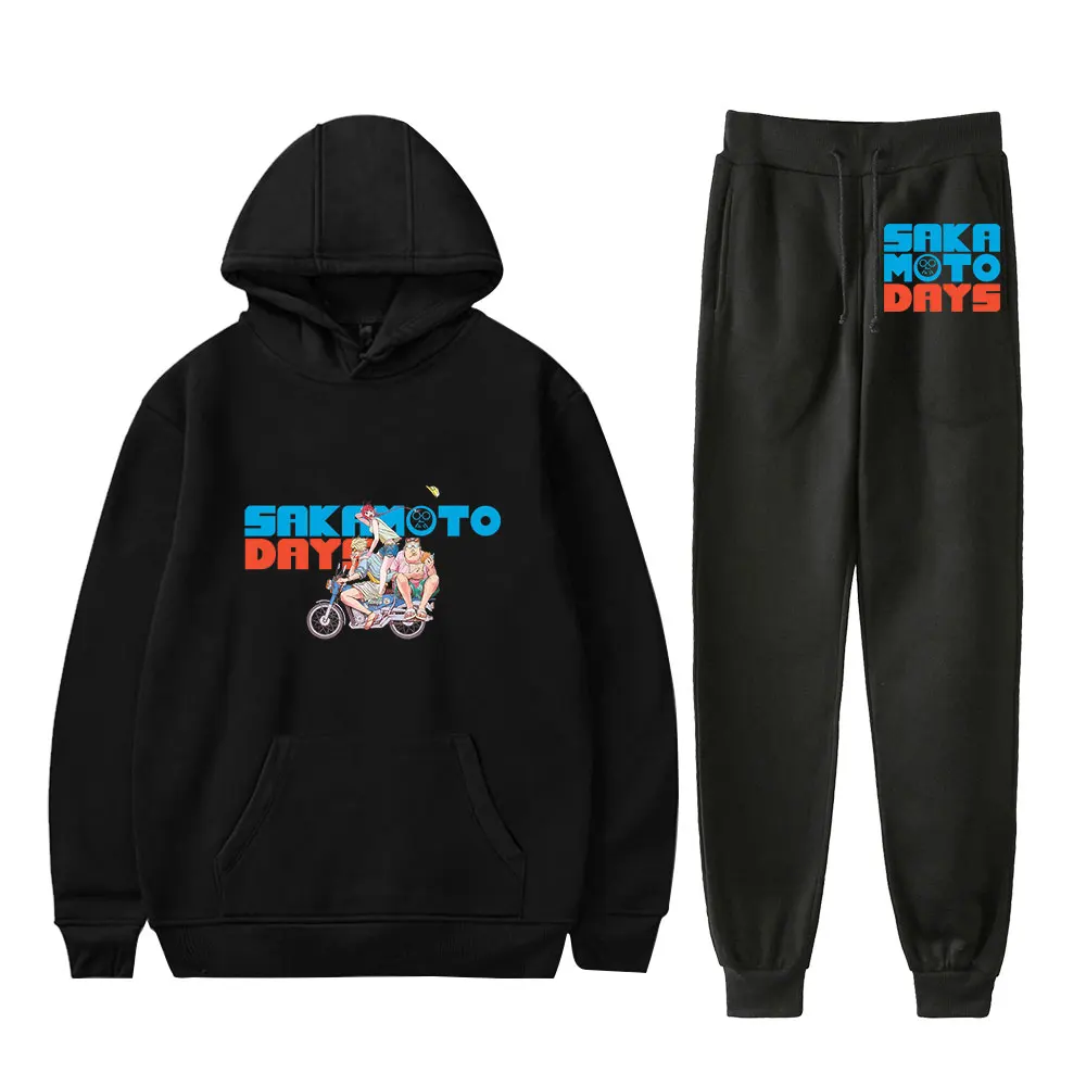 Sakamoto Days Hoodies Set Merch Hoodies Jogger Pants Cosplay Women Men Fashion Casual Streetwear Sweatshirts