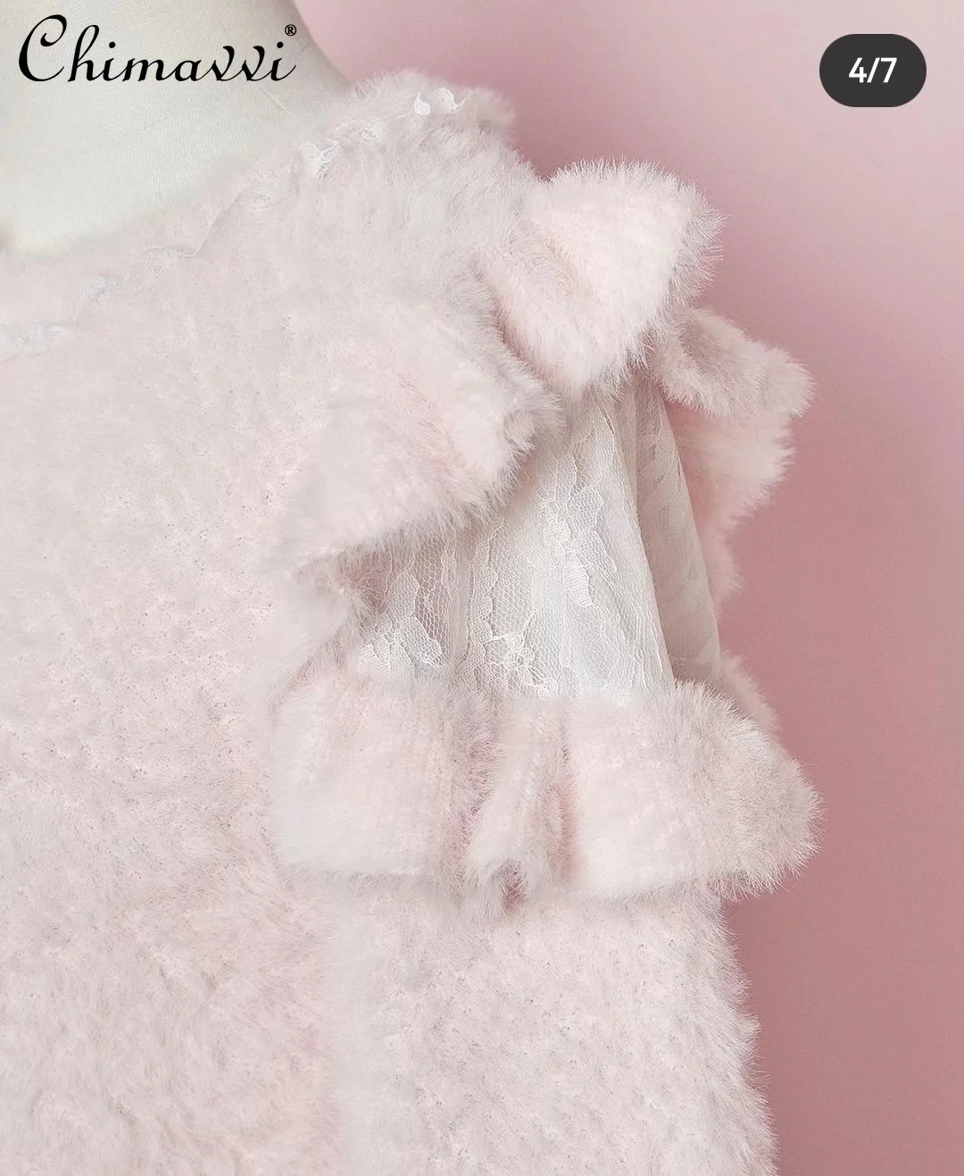 Japanese Style Girls Three Bowknot Cute Knitted Sweater Lolita Sweet Women's Slim Mohair Pullovers Sweaters Autumn Winter Tops