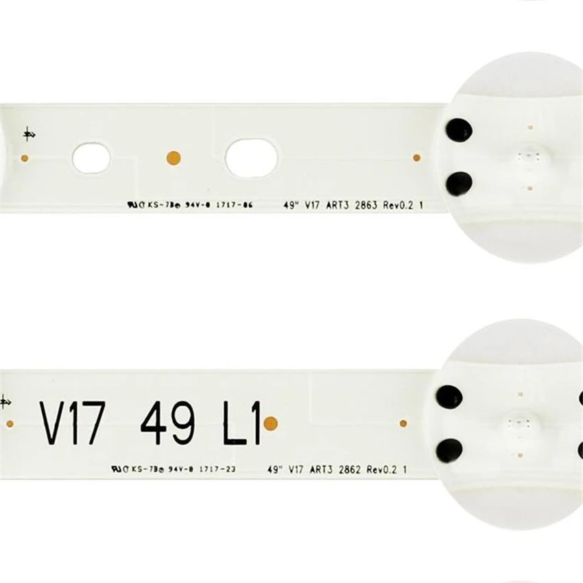 LED TV Illumination Part Replacement For LG 49LJ610V-TA 49LJ610V-ZA 49LJ610Y-TA LED Bar Backlight Strip Line Ruler V1749L1 2862A