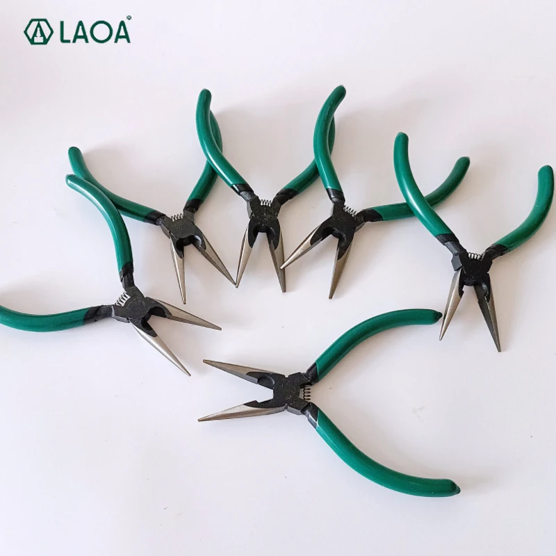 

LAOA 6-PC No-Mar Pliers, Smooth Jaw Mini Long Nose Non-Teeth for Electronics/Jewelry/Glasses/Models, Wholesale Hand Tools