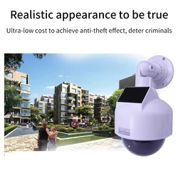 1PC Solar Fake Camera Dummy Security Camera with LED Red Light Waterproof Fake Security Camera for Outdoor Garden Patio Driveway