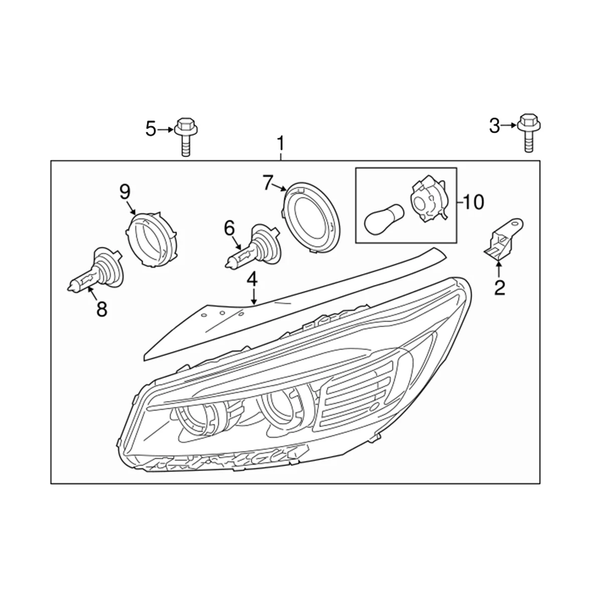 For Hyundai Kia Bulb Holder Assembly Front Turn Signal Lamp Dust Cap Socket 921663K000 92166 3K000 92166-3K000