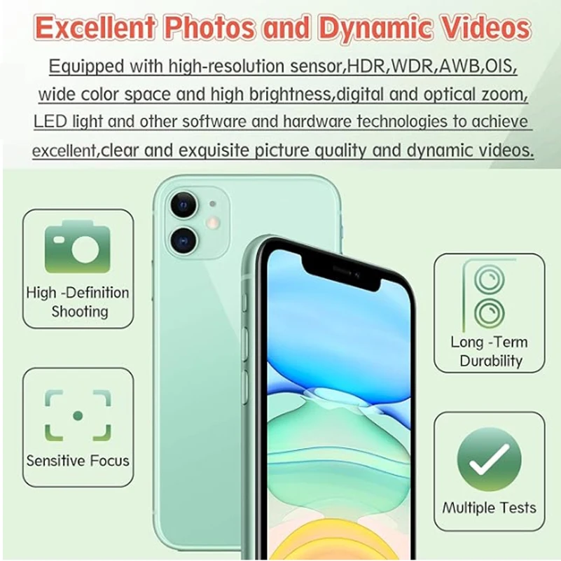 OEM Rear Camera For iPhone 11 Main Back Camera Replacement for iPhone 11 Main Rear Camera with Flex Cables 4K Video A2111 A2223