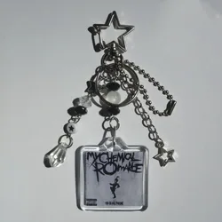 My Chemical Romance Beads Keychain Bag Jewelry Charm Aesthetic