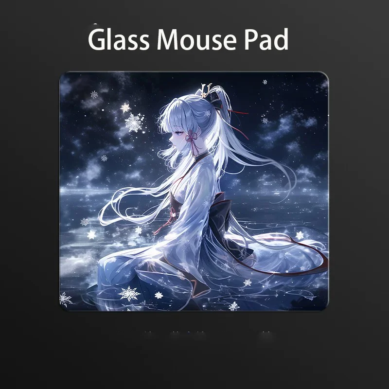 

Antique Star River Cute Girl Reflection Glass Mouse Pad Esports Game Office Computer Keyboard Desktop Decoration Anti Slip Pad