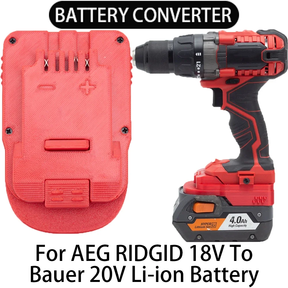 Adaptador/conversor de bateria para ferramentas de íon-lítio Bauer 20V converter para AEG RIDGID 18V adaptador de bateria de íon-lítio acessórios para ferramentas elétricas