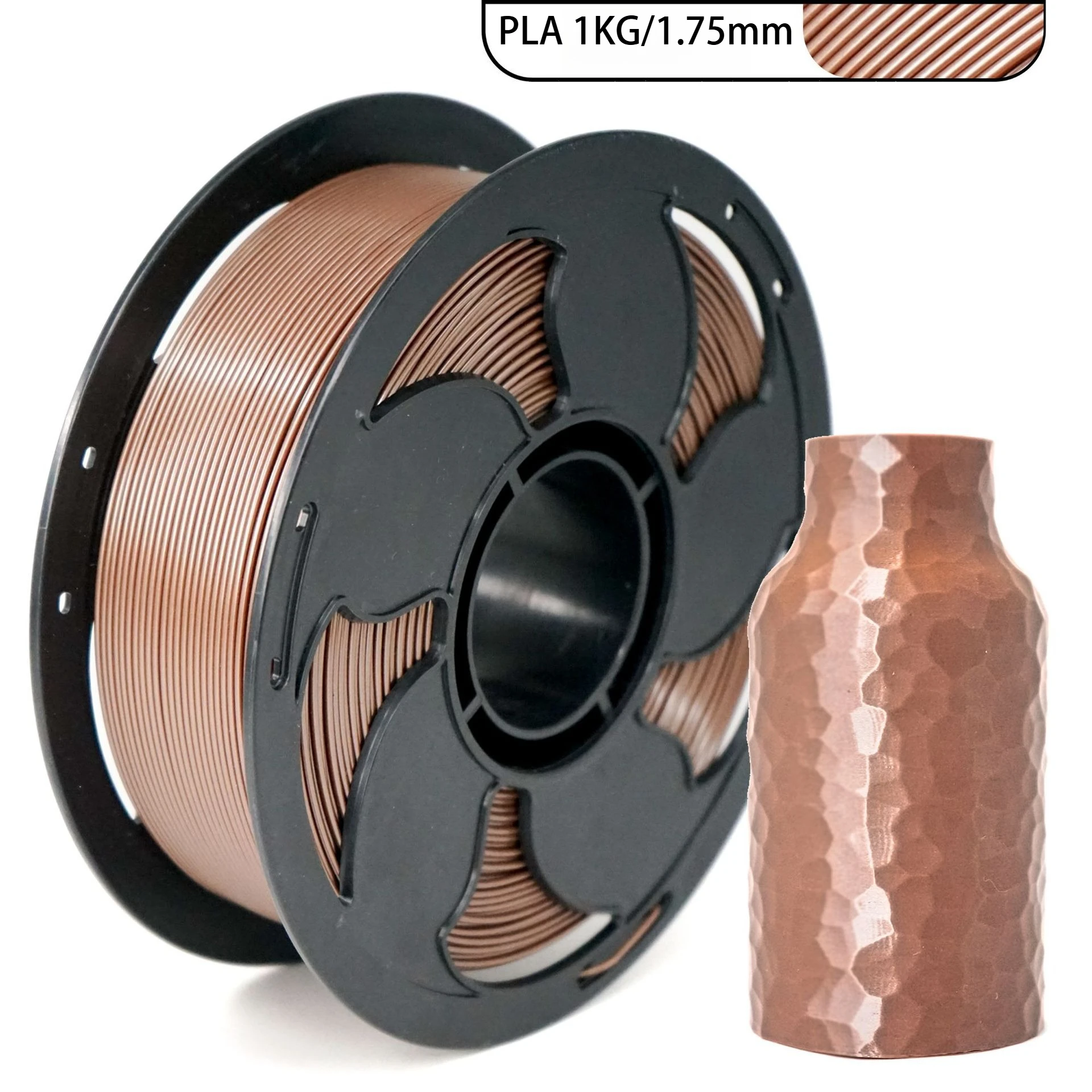 Filamen Printer 3D PETG Metalik 1.75mm 1KG Tekstur Logam Mengkilap PETG Kilap Tinggi Tahan Lama Mudah Dicetak Daya Rekat Lapisan Kuat