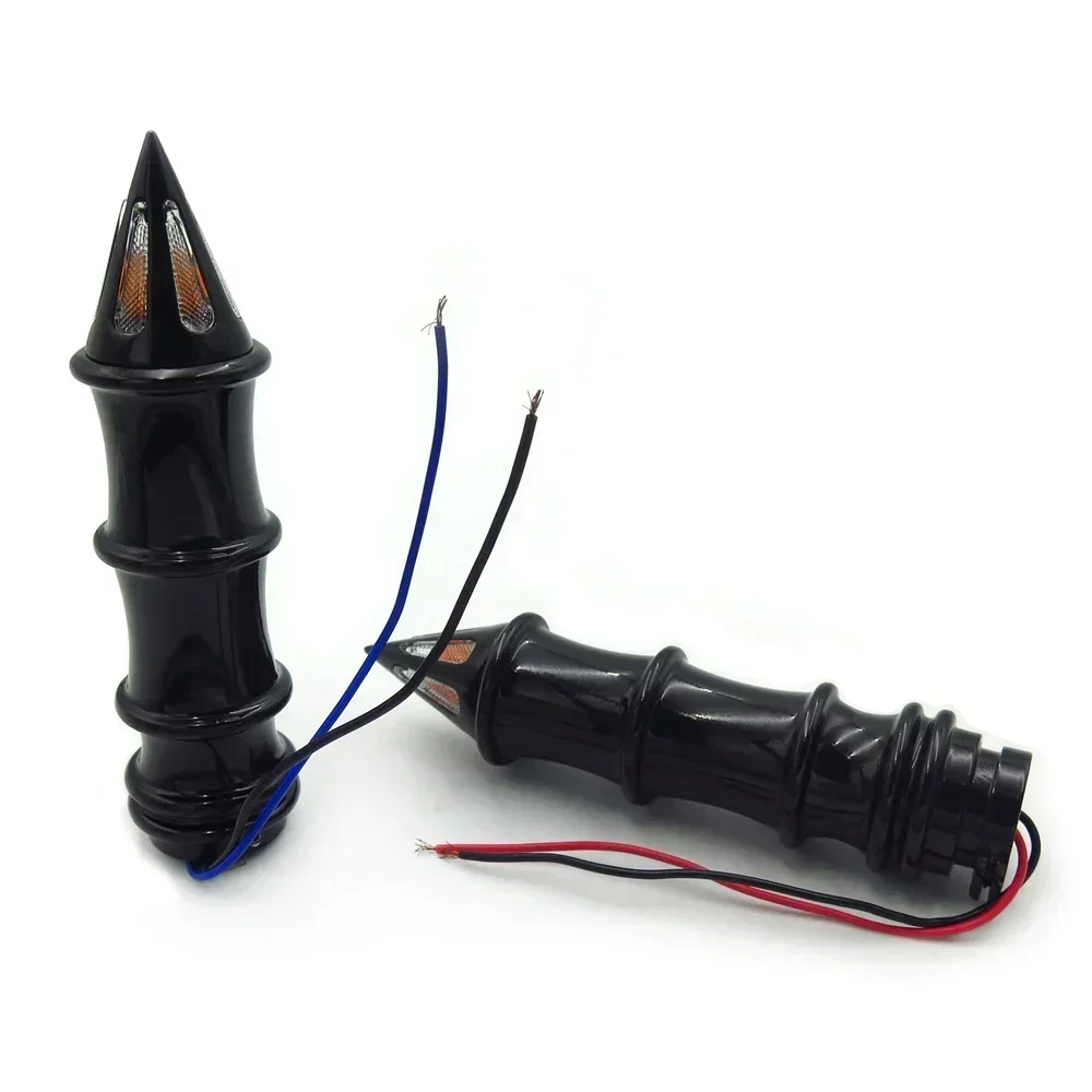 

Hand Grips Spike Turn Signals for Harley Davidson Customs Dyna Softail 25mm Black Motorcycle