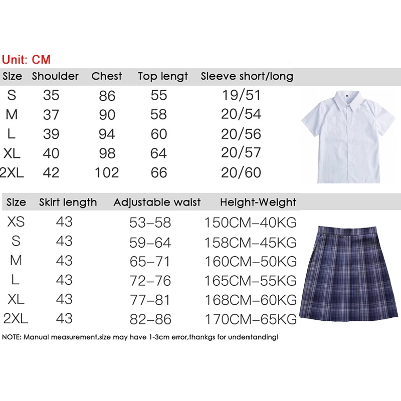 [Crane under the moon] Girls Long/Short Sleeve High Waist Pleated Skirts Plaid Skirts Women Dress For JK School Uniform Students