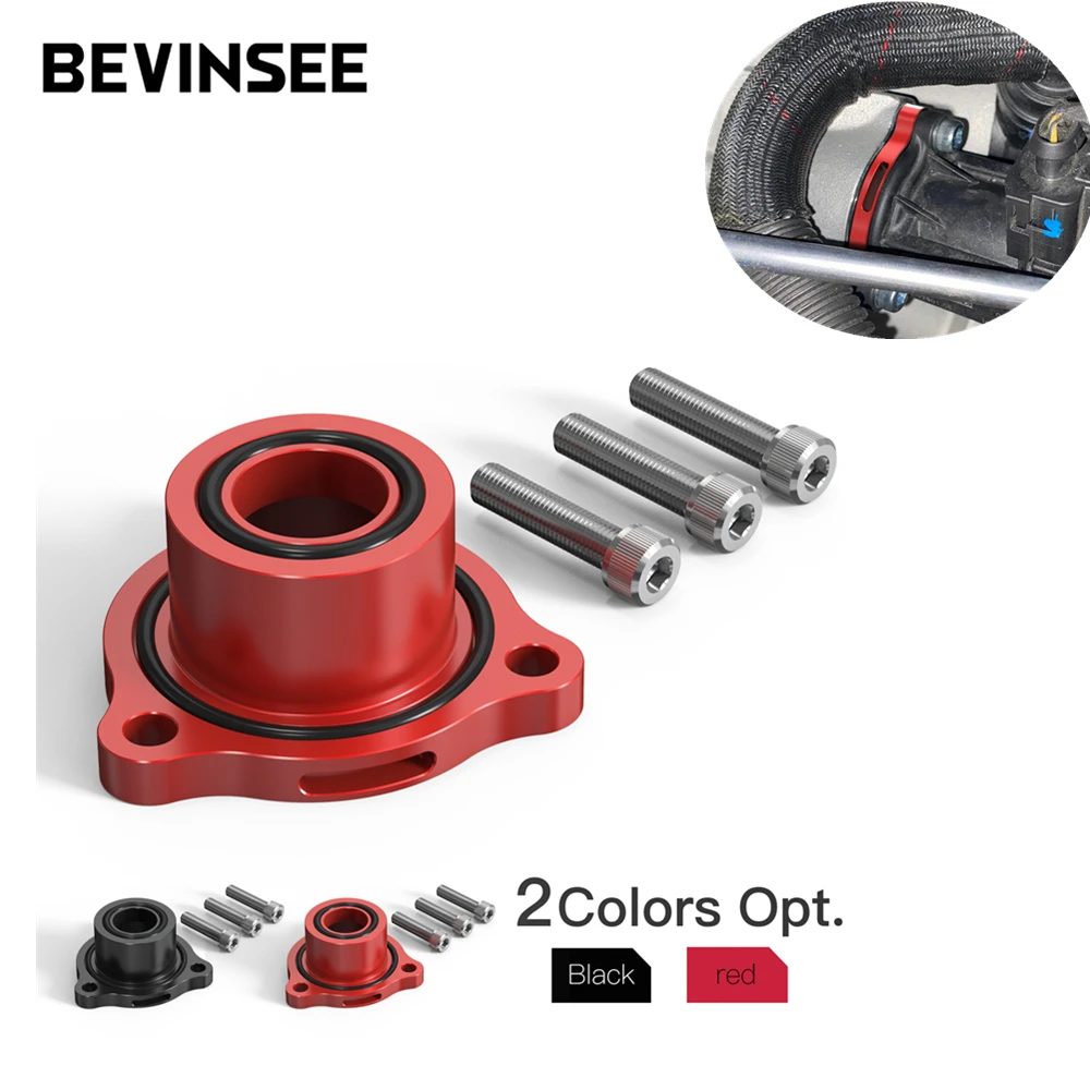 BEVINSEE Atmospheric Blow-off Valve Spacer Adapter for Audi A3 8V A4 B9 TT S3 RS3 for VW for GTI for Golf Mk7 Mk7.5 for Jetta