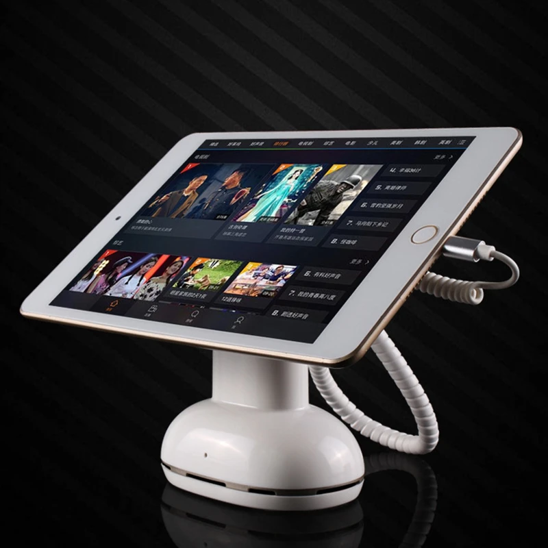 Soporte de exhibición antirrobo para tableta, soporte de alarma para teléfono móvil, soporte recargable para teléfono celular y tableta para Iphone Ipad (enchufe europeo)