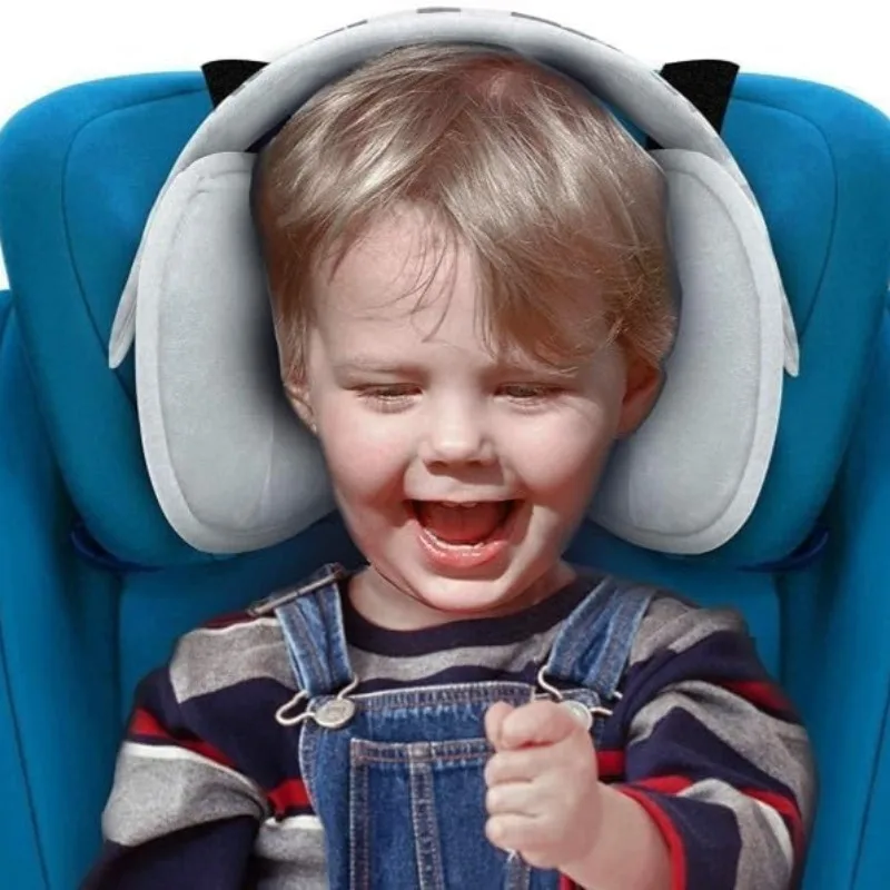 Baby Car Seat Head Support(Gray)Toddle Car Neck Relief Baby Child Car Seat Adjustable Head and Neck Support Band