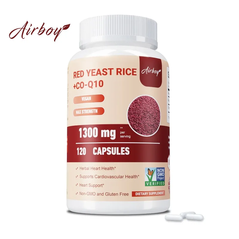 

Red Yeast Rice+CoQ10-Heart Health Supplement, Promotes Energy Production and Boosts Immune System, Antioxidants, Brightens Skin