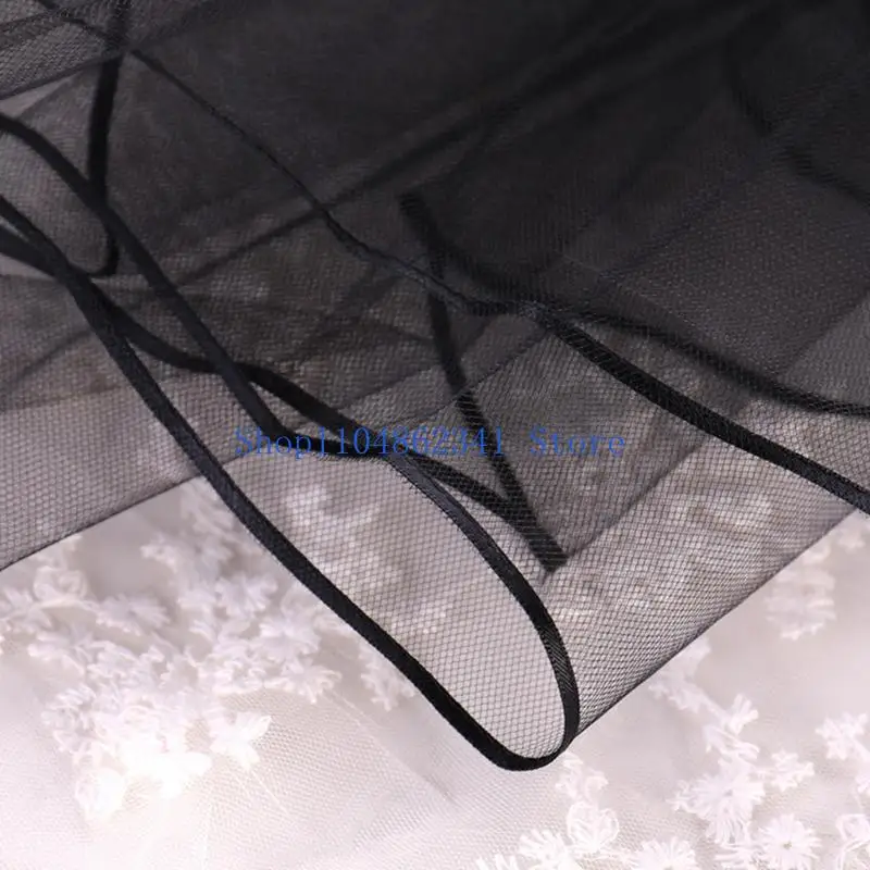 5asd Cô Dâu Voan Mạng Che Mặt Ngắn Màu Đen Mạng Che Mặt cho Tiệc Hóa Trang Halloween Mặc Mũ Trụ Cosplay Chủ Đề Trang Phục Hóa Cụ