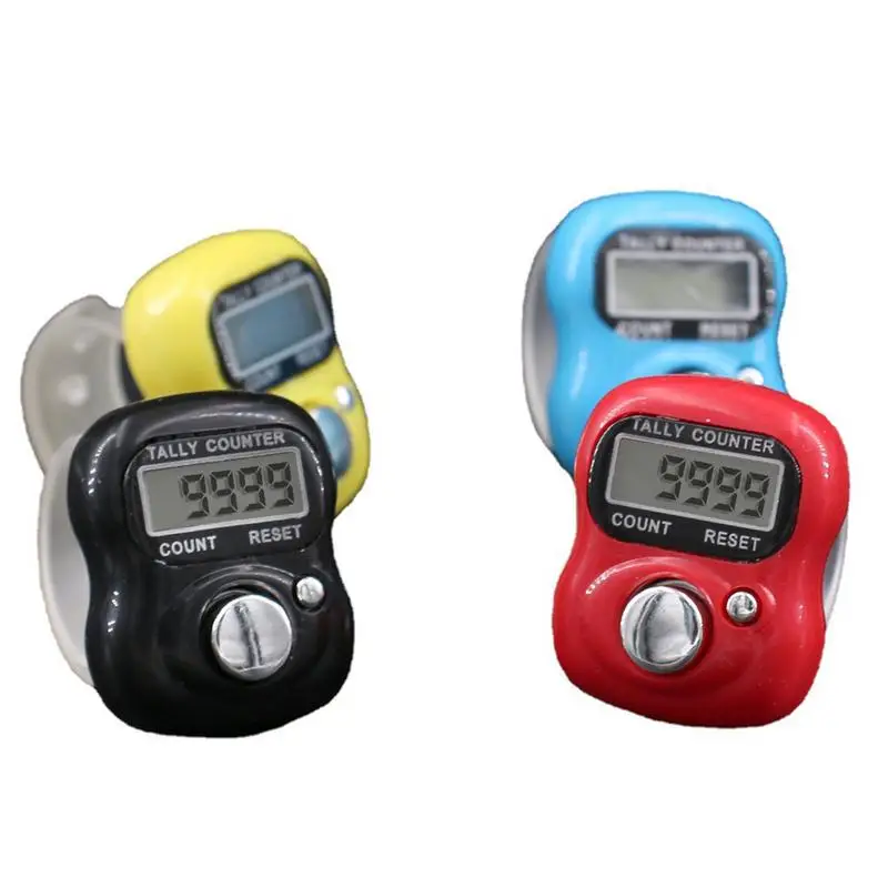 Electronic Finger Counter Ring Mini Digital Tally Counter Clicker LCD Stitch Marker Counter for Handheld Knitting Row Golf Lap