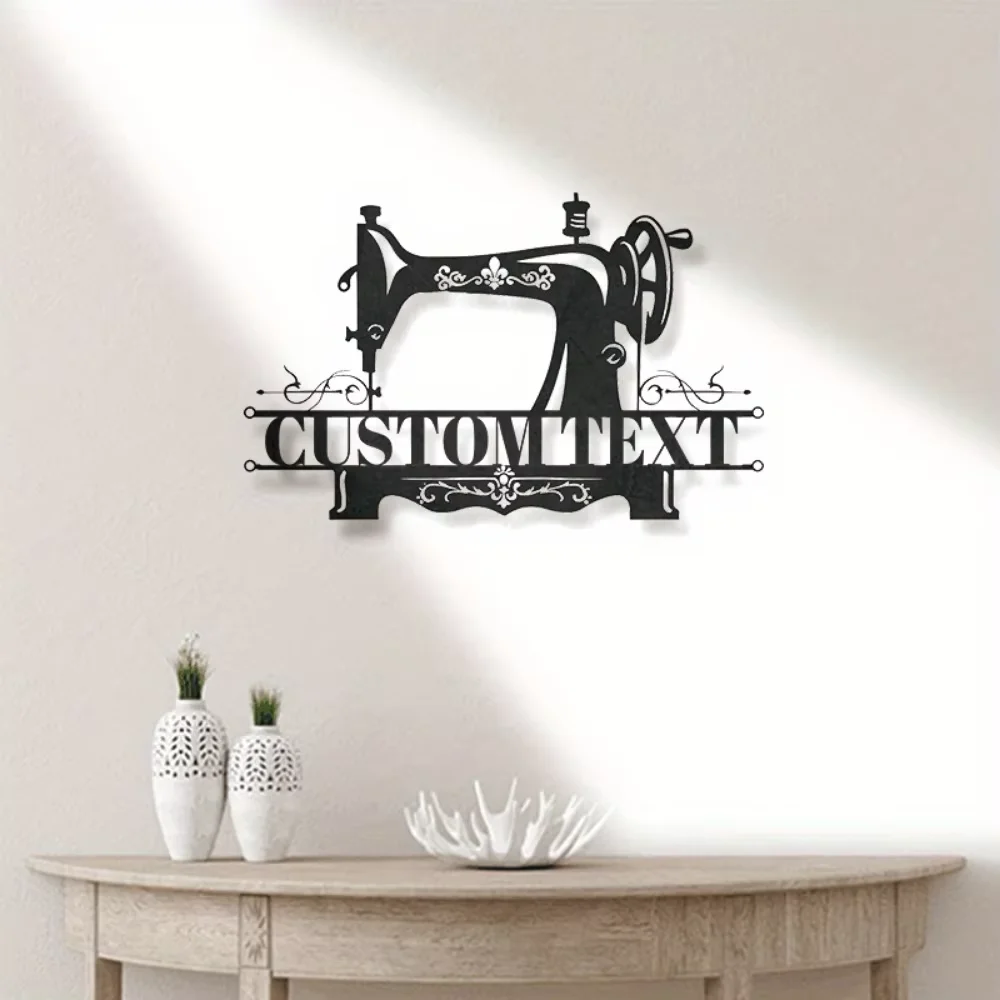 

Metal Sewing Machine Sign Custom Durable Gorgeous Craft Decor Personalized for Mom & Grandma, Function & Style Gift