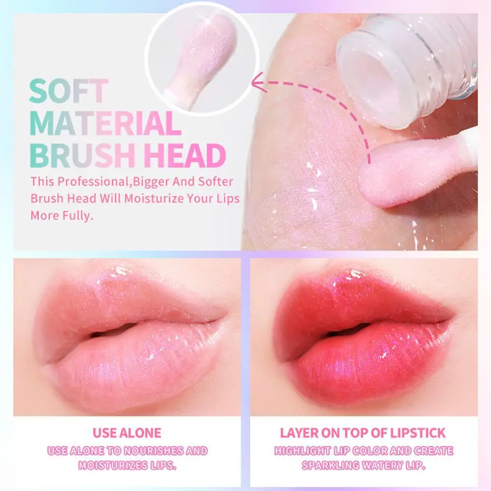 Espejo líquido para labios, cristal hidratante, transparente, maquillaje, brillo, J9Y2