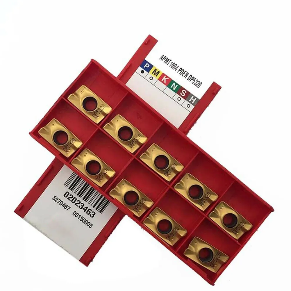 

Повысьте обработку стали с помощью 10 твердосплавных вставок для фрезы, APMT1604PDER DP5320, подходит для получистовой отделки.