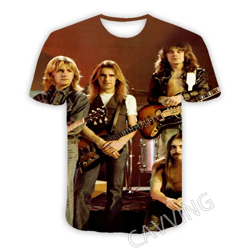 موضة جديدة للنساء/الرجال ثلاثية الأبعاد حالة الطباعة Quo روك باند تي شيرت غير رسمي الهيب هوب بلايز Harajuku أنماط ملابس علوية #4