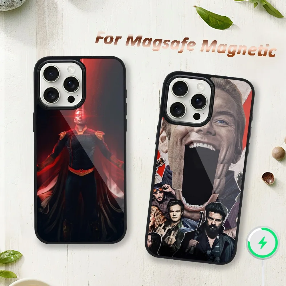 The B-Boys H-Homelander Funny Phone Case For iphone 11 12 Plus Max 13 14 Mini Pro 15 Magsafe Magnetic Wireless Charging Shell