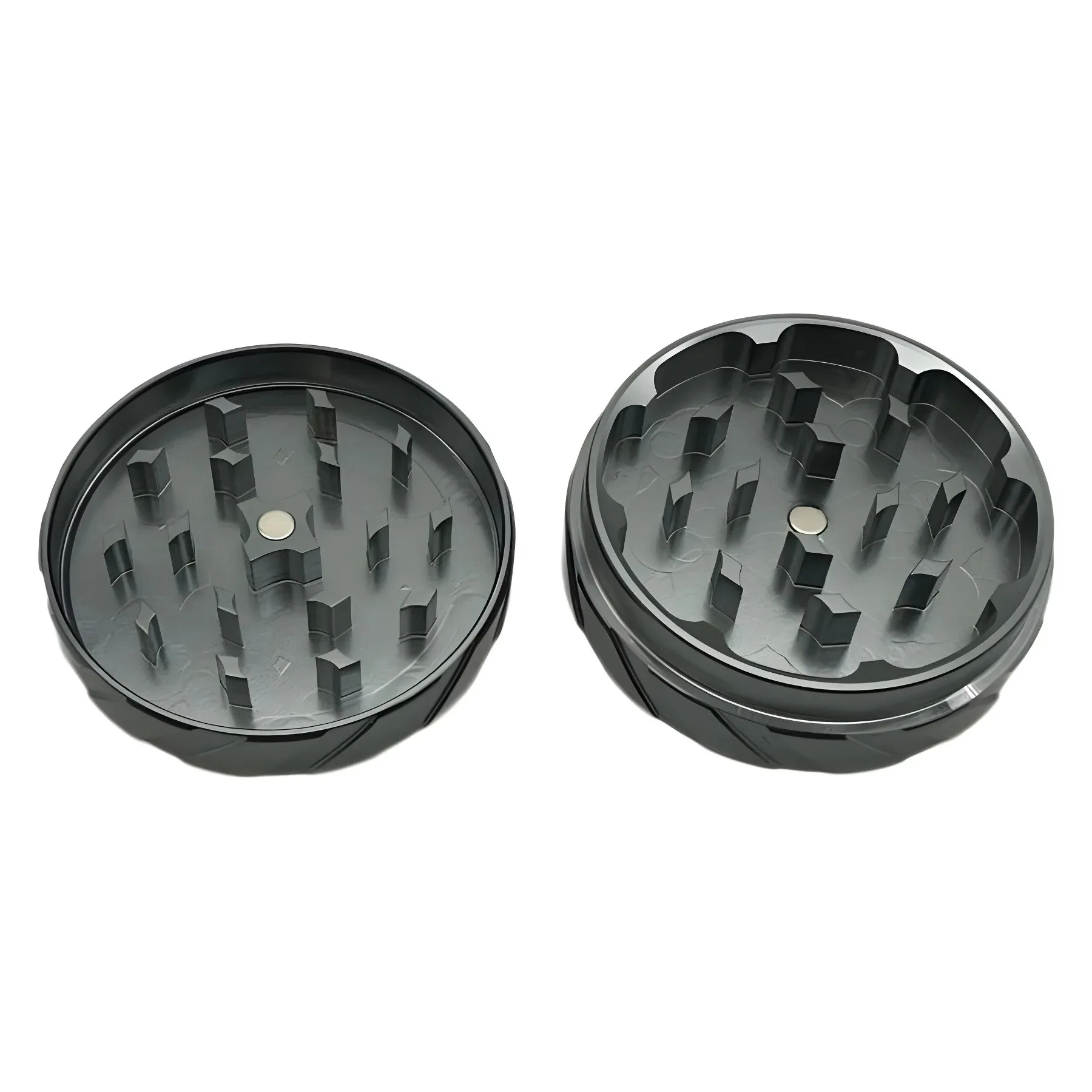 Aluminum CNC Herbal Grinder Tobacco Crusher Diameter 63MM 2 Layer Tire Seal Shape Roller Smoke Mill Herb Cracker