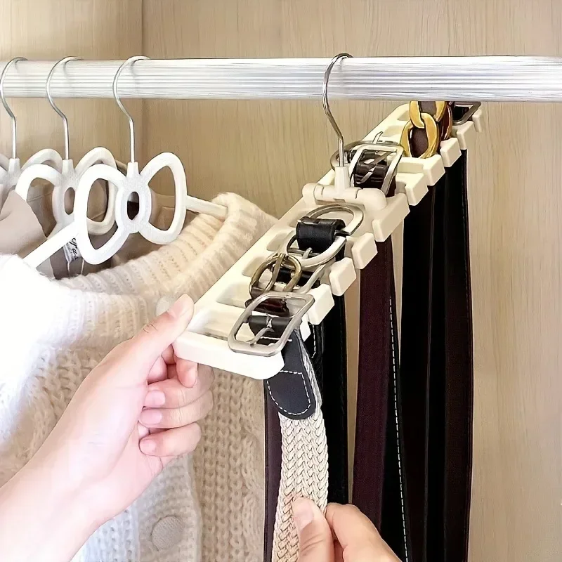 

10-in-1 Belt Storage Rack Tie Belt Hanger Rotating Organizer Rack Multifuctional Wardrobe Storage Holder Home Accessories