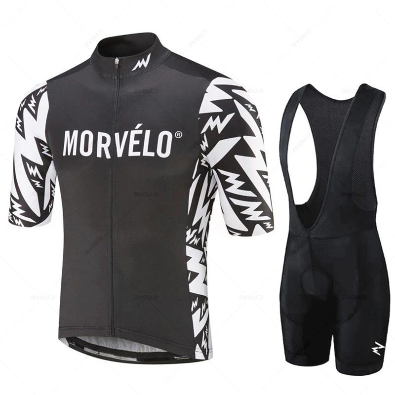 2023 Morvelo Summer Pro Men\'s Cycling Jersey Suit Mountain Bike Triathlon Quick-drying Breathable Bicycle Clothing Ropa Ciclismo