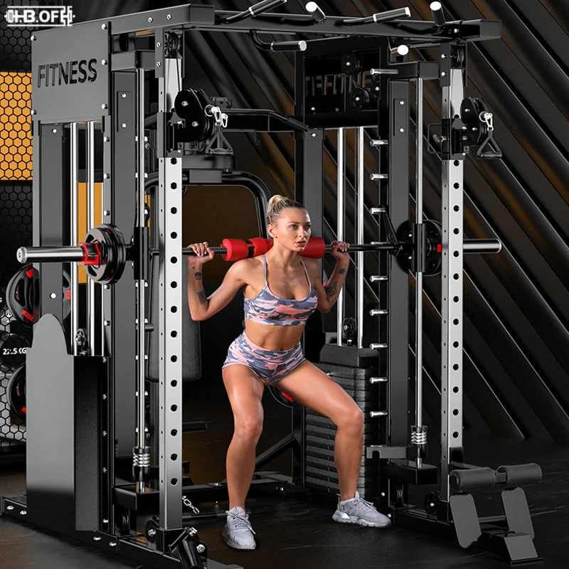 

Высококачественный коммерческий модернизированный шкив со стальным валом и противовесом 146 кг, подставка для фитнеса Smith