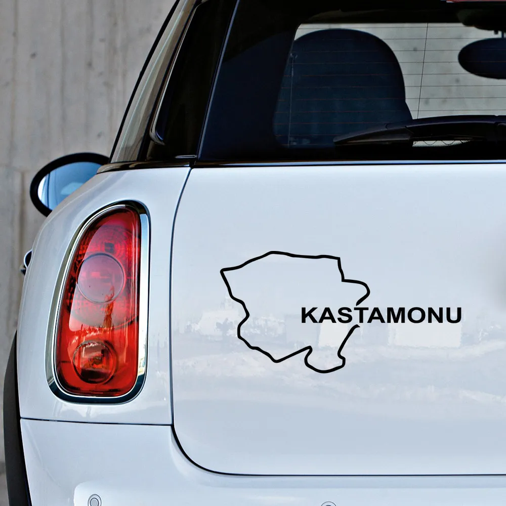 MIGNATIS - Map and Kastamonu Text Sticker Pasting Mural Art Decal For Car Window Loptop Decoration Vinyl Stickers Waterproof Flood