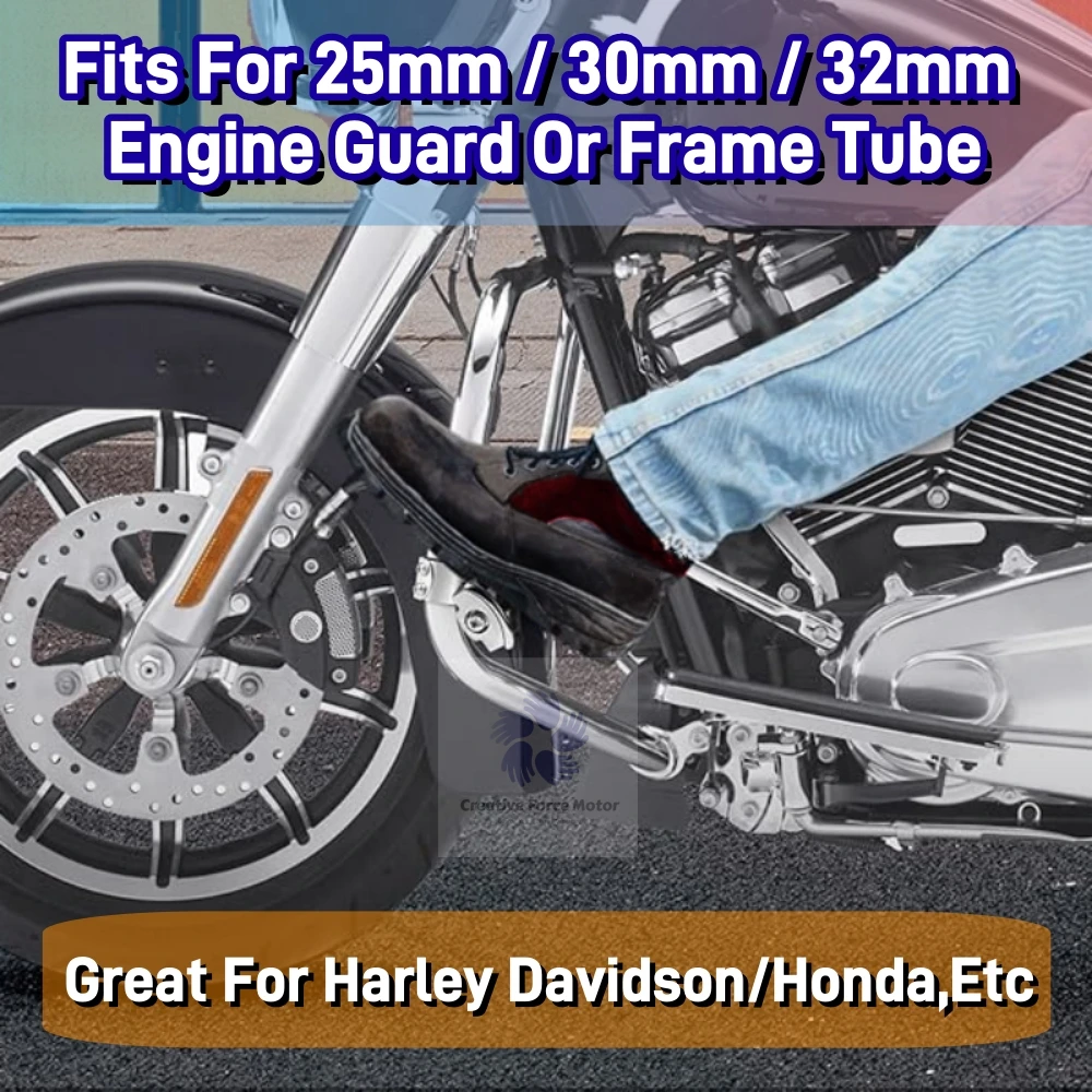 25-32mm Highway Foot Pegs Mount Clamp Motorcycles Footrest For Harley Davidson Yamaha Honda Fat Bob Street Glide Road King 84-24