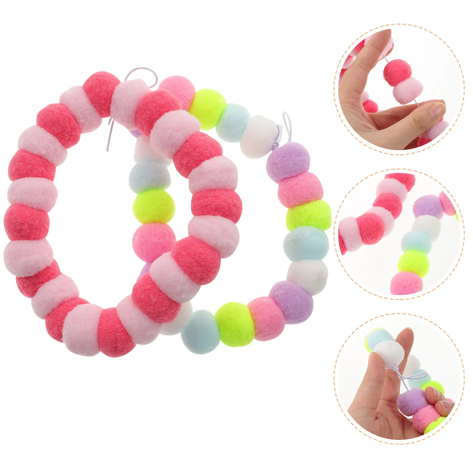 

2Pcs Cat Collar Necklace Set in Vivid Colors Lightweight Design for Puppy Dog Holiday Party Wear Easy to Clean Never Fade