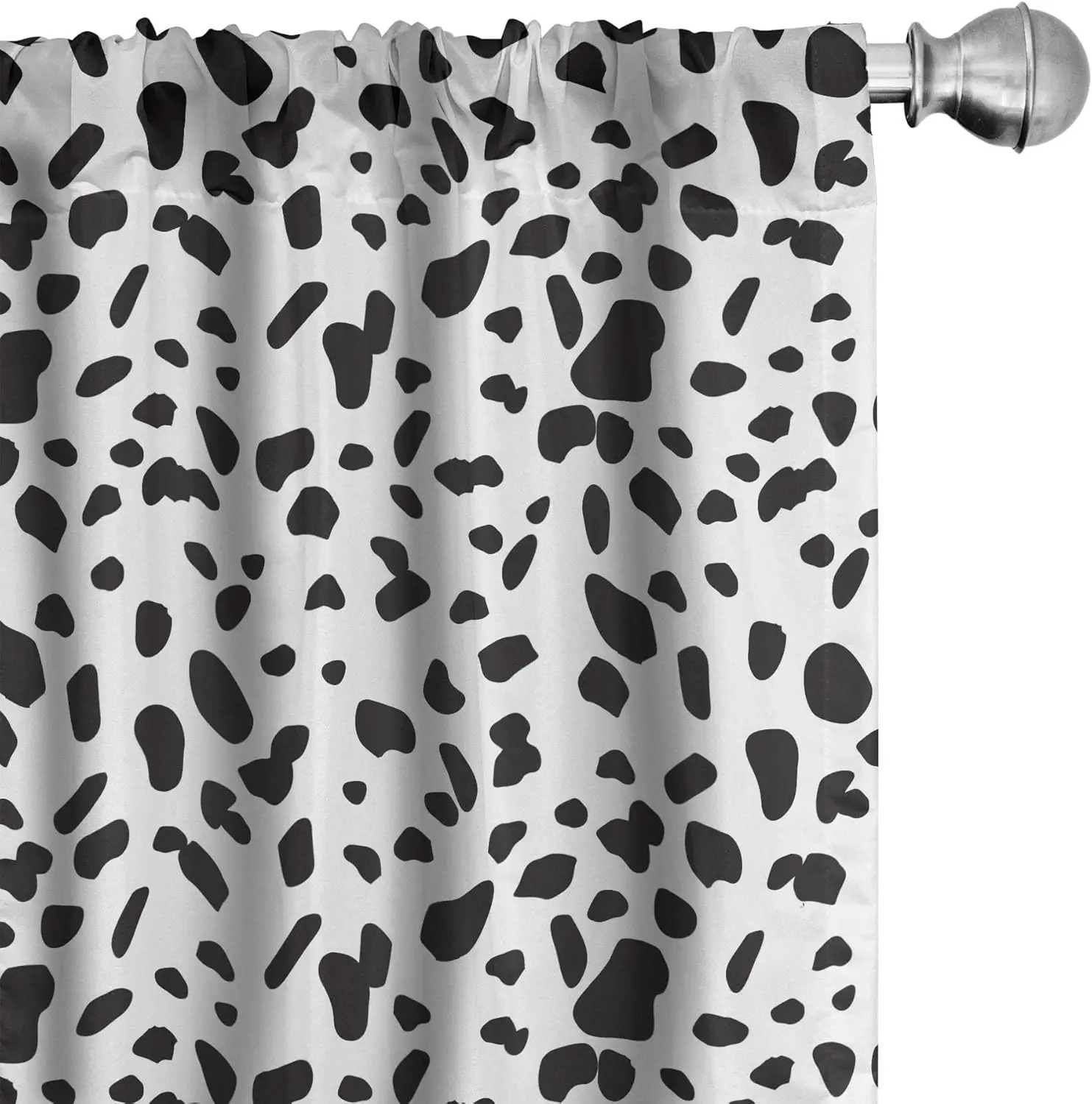 

Black White Spot Curtains Abstract Dalmatian Pattern Print for Living Room Bedroom Window Home Decor