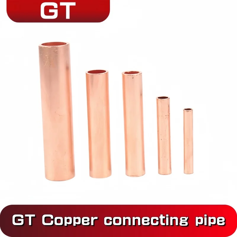 1PCS GT-10 GT-16 GT-25 GT-35 Copper Wire Cable Hole Passing Connecting Tube Electrical Crimp Terminal Ferrule Lug